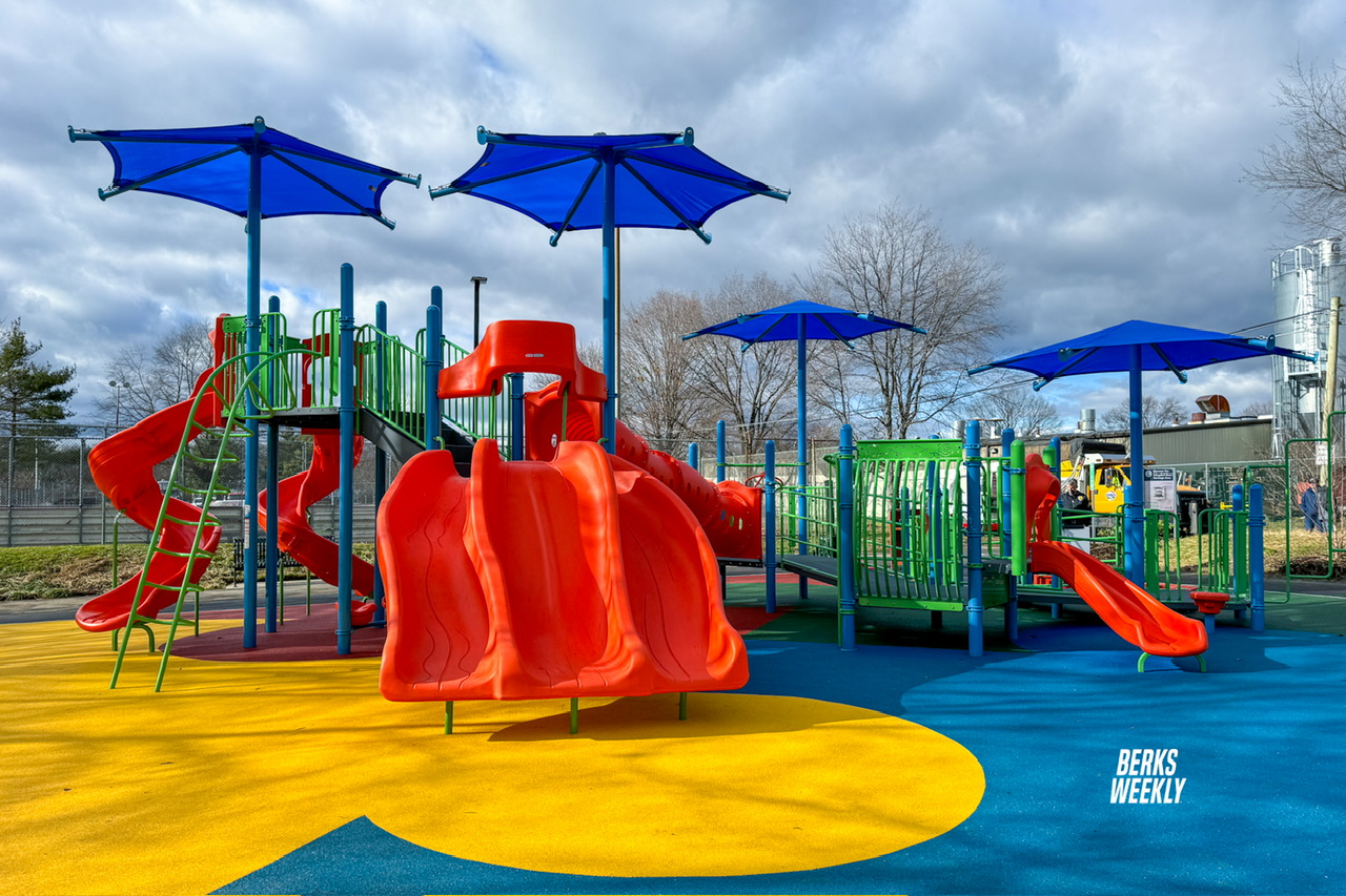 Poured-in-place safety surface at 3rd and Spruce playground