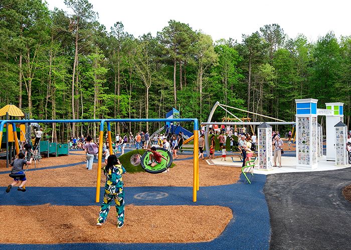 A Playground for Katie and Friends in use at Huguenot Park