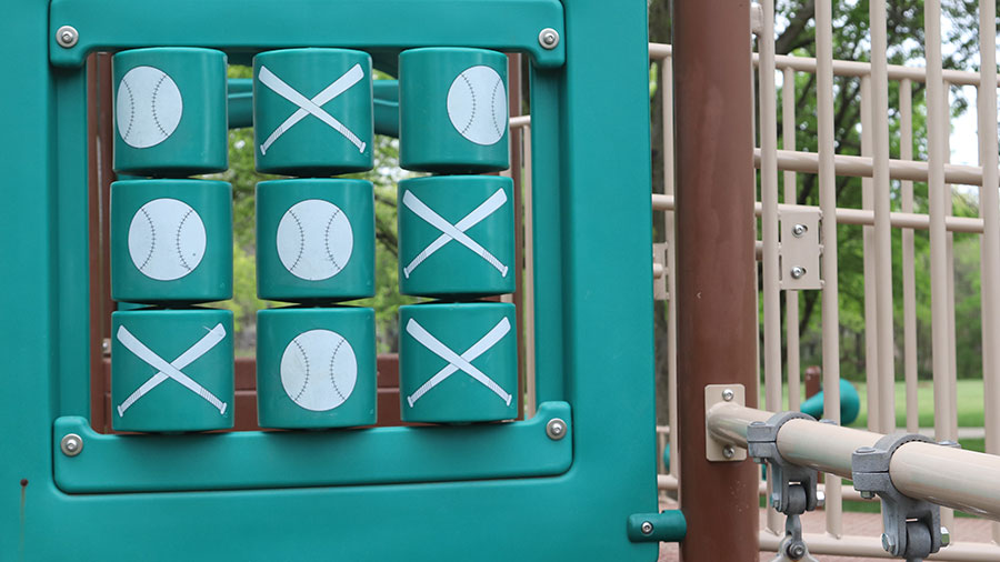 Tic-tac-toe panel at Ad Astra Park playground