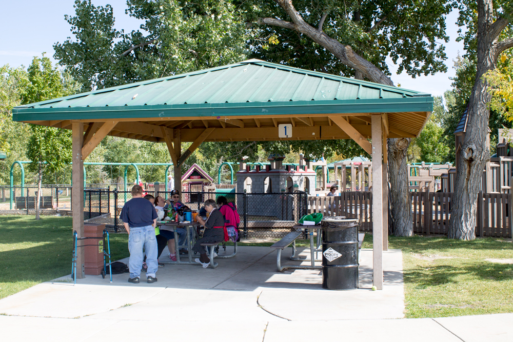 Shelter #1 beside the Adventure Playground at Crossroads Park