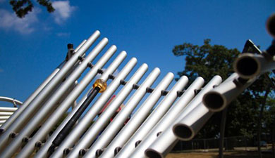 Accessible playground structure at AMBUCS Park