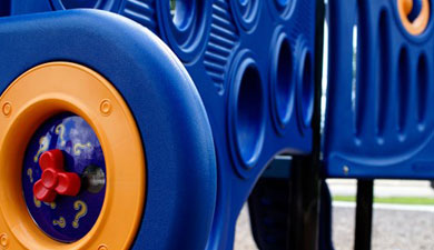 Additional accessible play equipment at AMBUCS Park