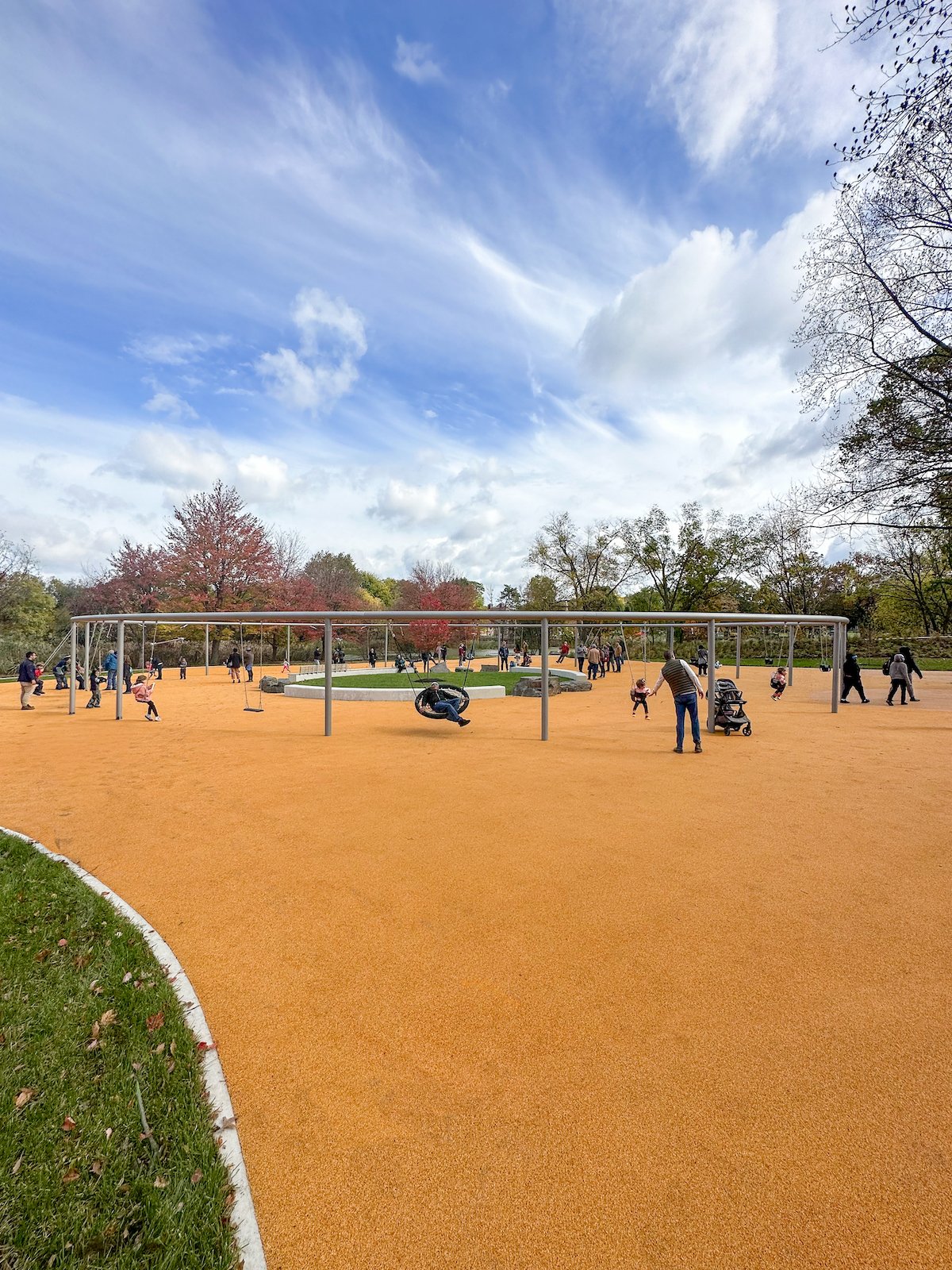 Mega swing structure at Anna C. Verna Playground