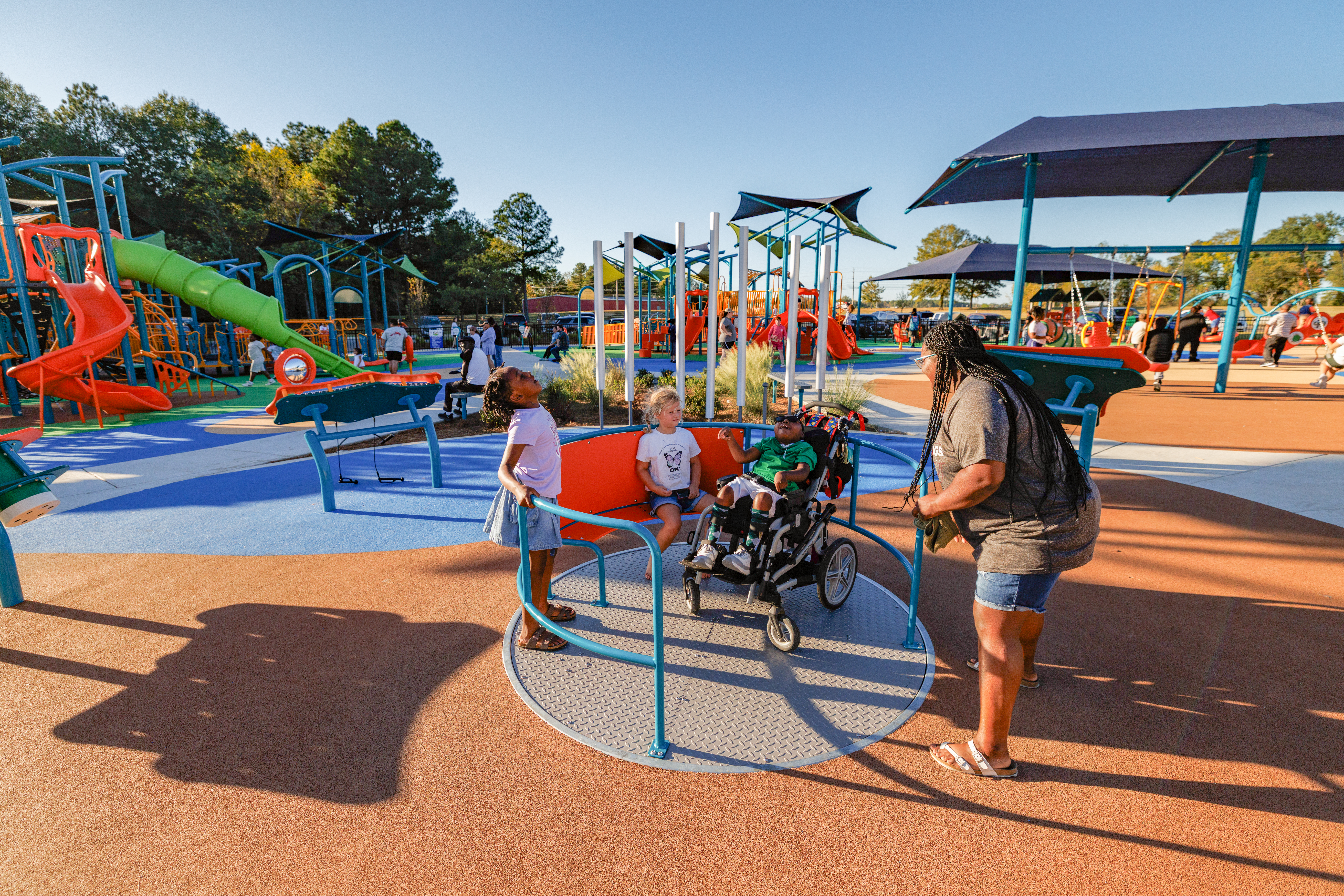 Accessible playground equipment at Ballard Park