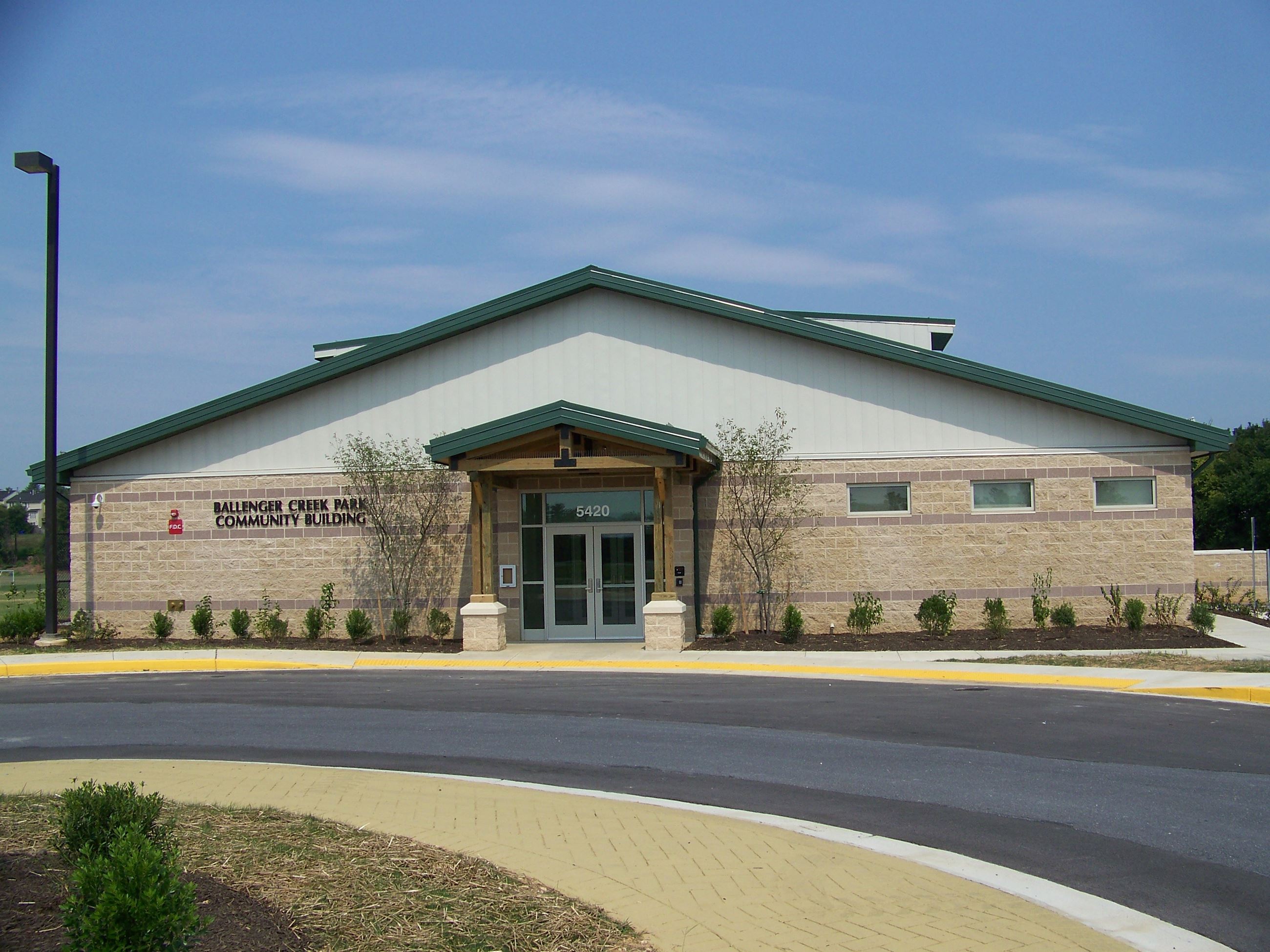 Community building at Ballenger Creek Park