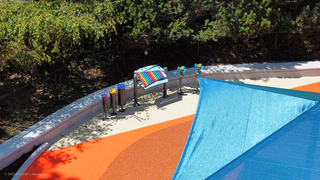 Musical play area at Bates Elementary School playground