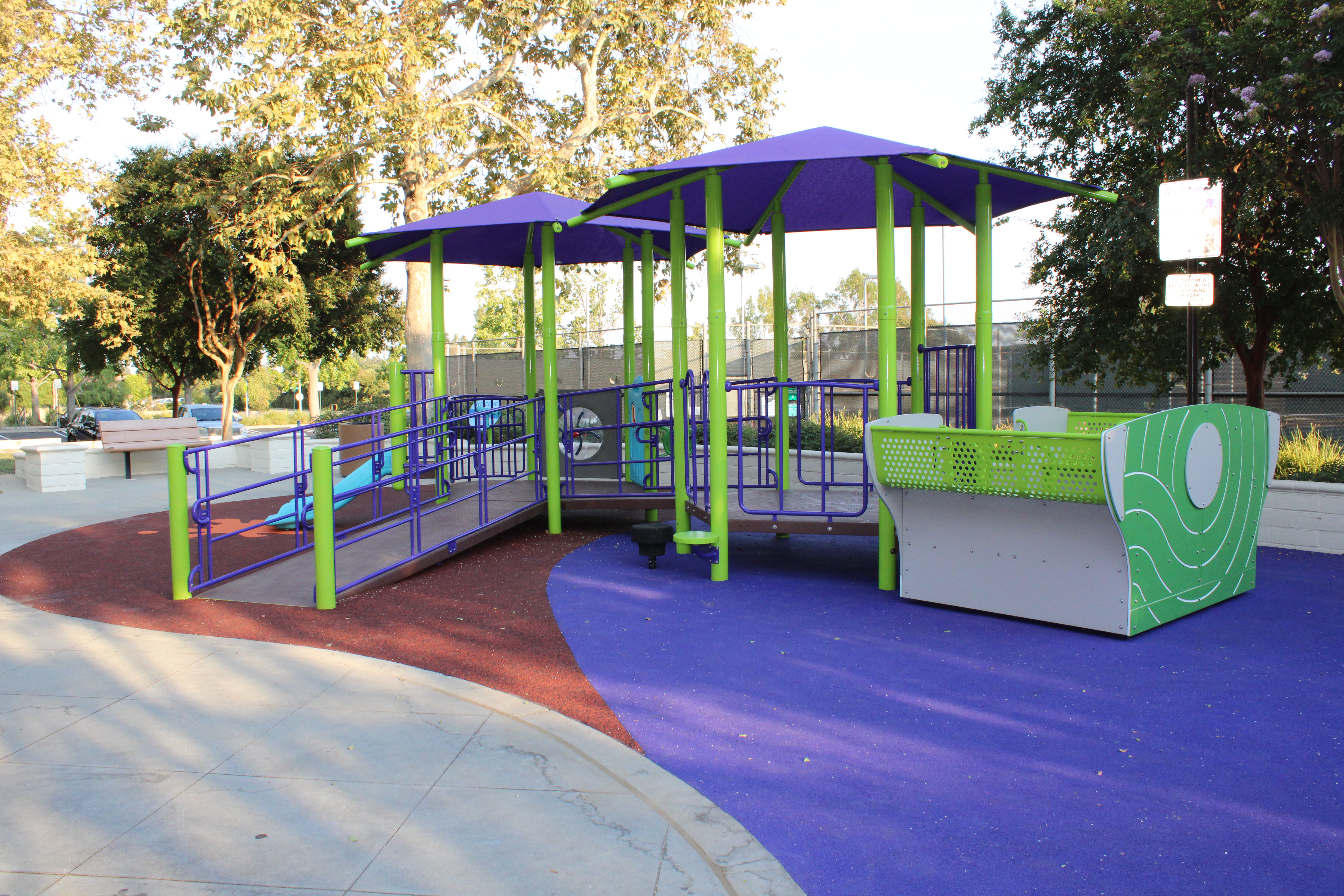 Accessible play equipment at Beryl Park East