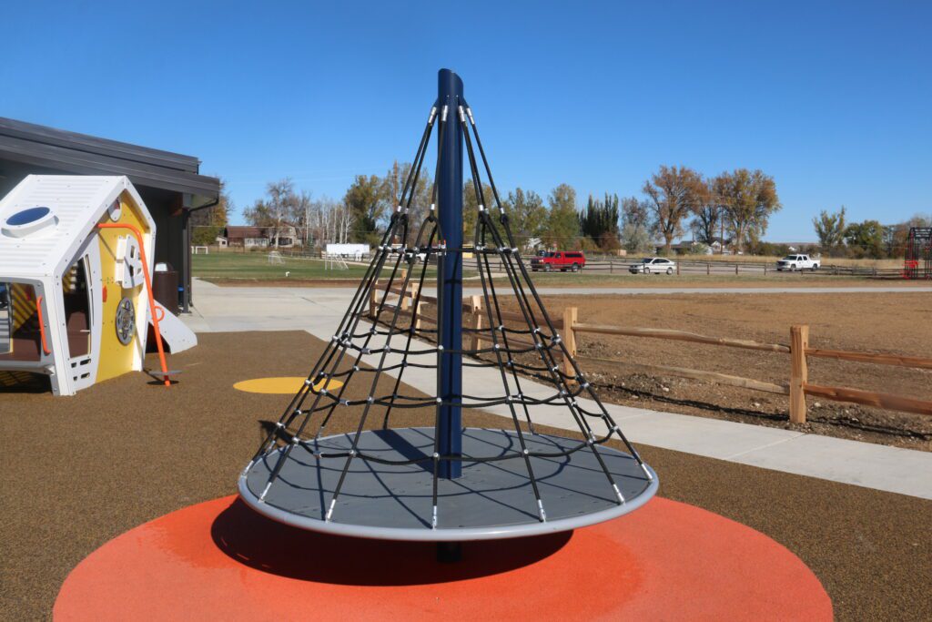 Accessible play area at Black Tooth Park in Sheridan