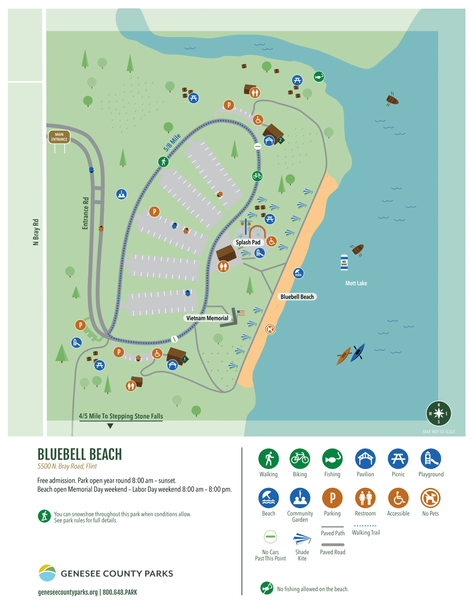 Bluebell Beach site map