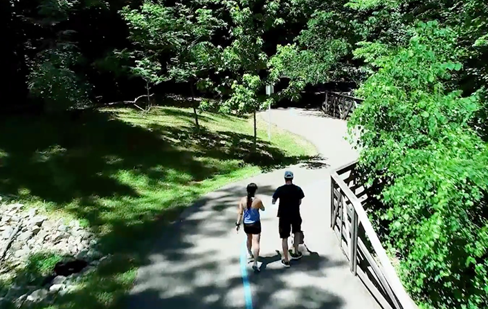 Walking trail at Burdette Park