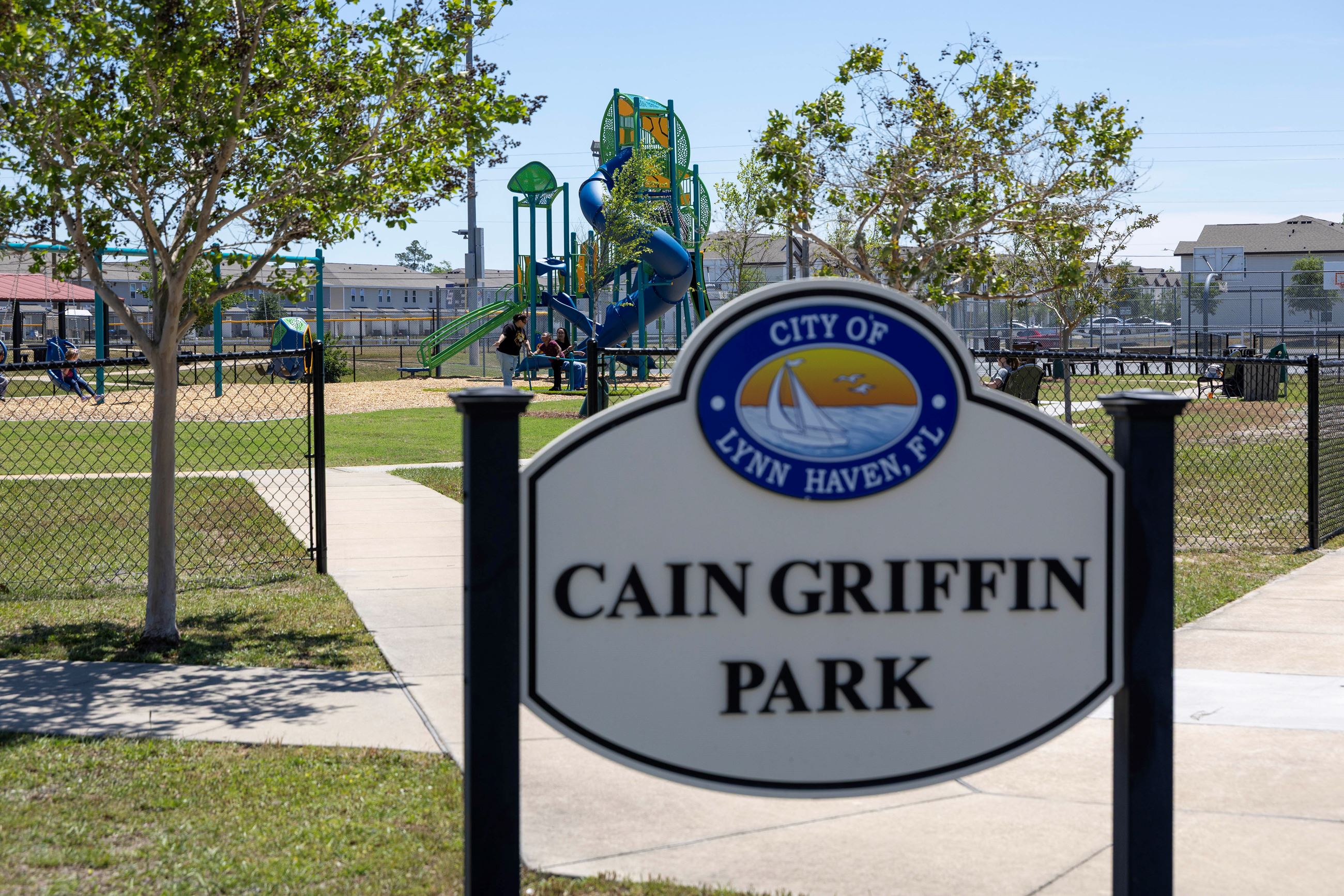 New playground equipment at Cain-Griffin Park in Lynn Haven