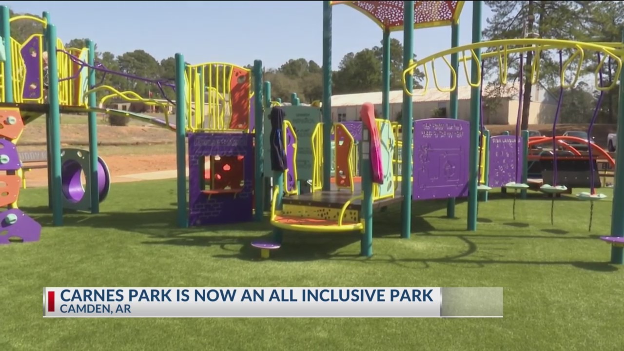 Play equipment at Carnes Park in Camden