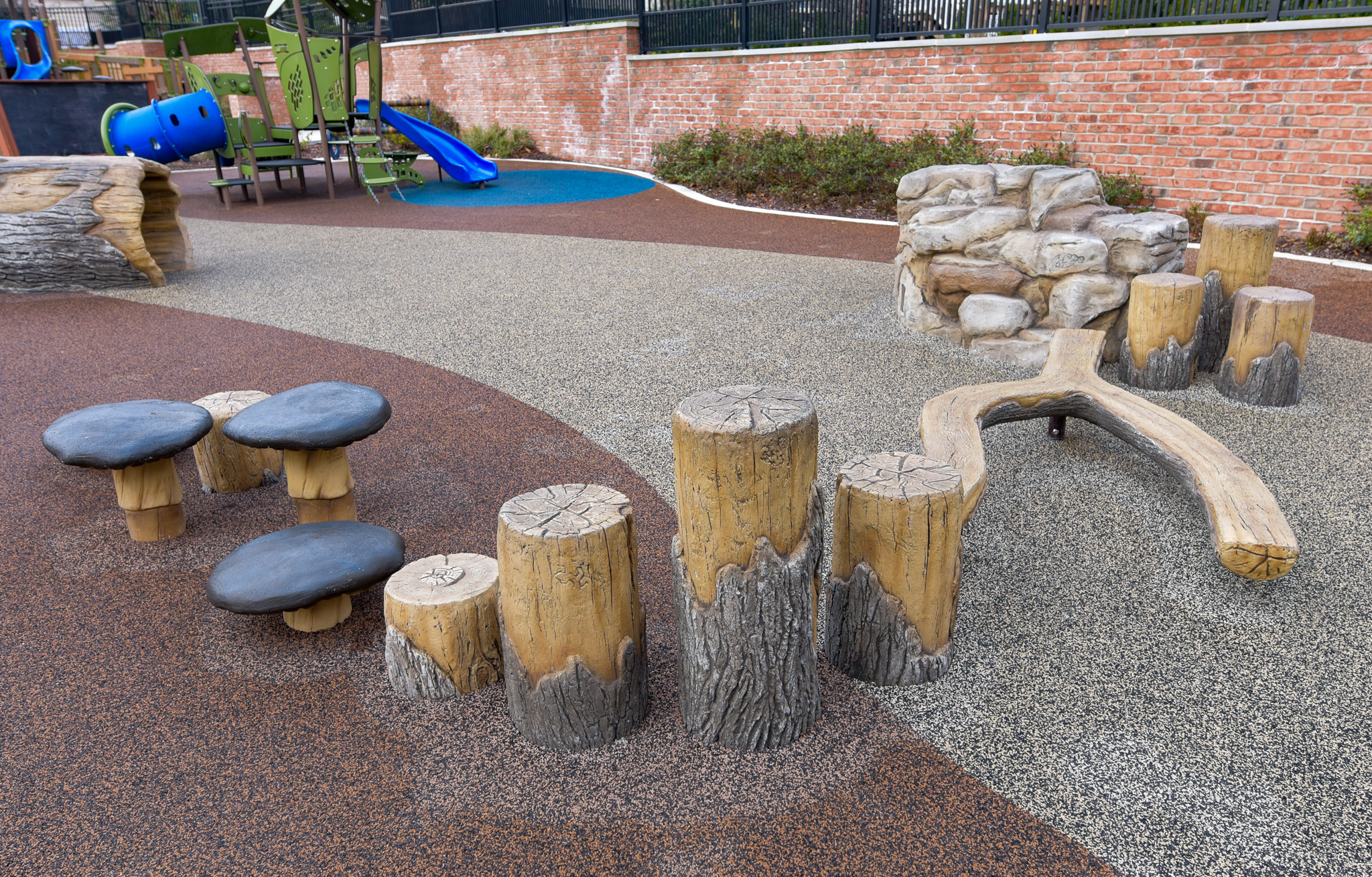 Slides and climbing equipment at Carraway Park
