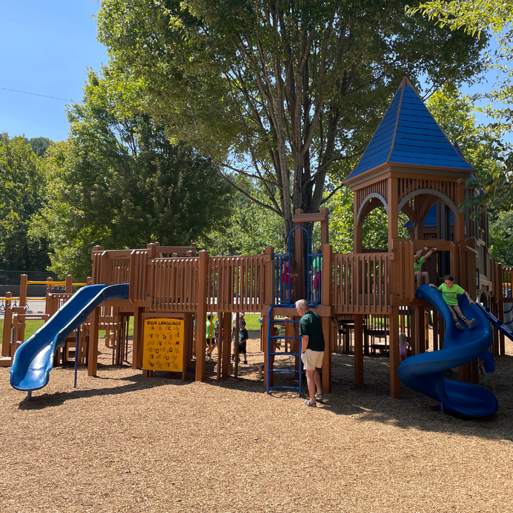 Older kid play structures at Carrier Park Playground