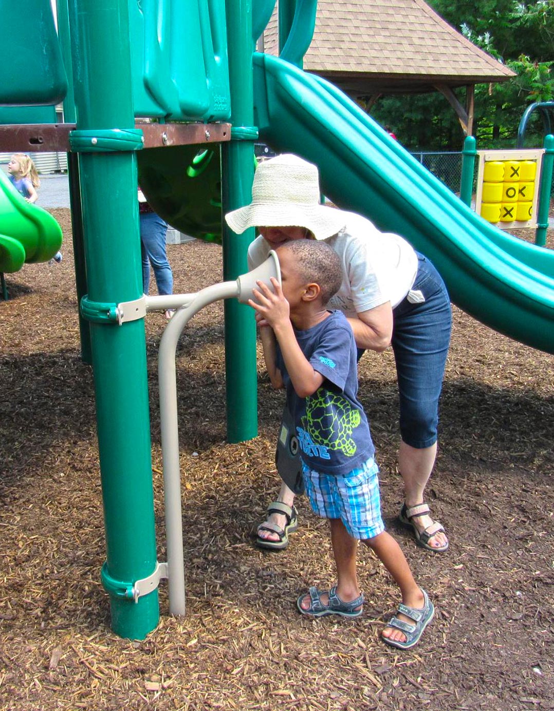 Play structure at the Children's Center inclusive playground