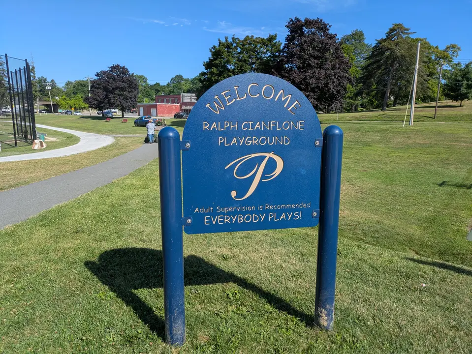 Playground sign at Clapp Park