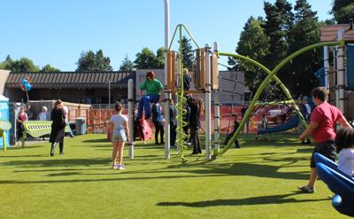 Children using the playground at Dillian's Place