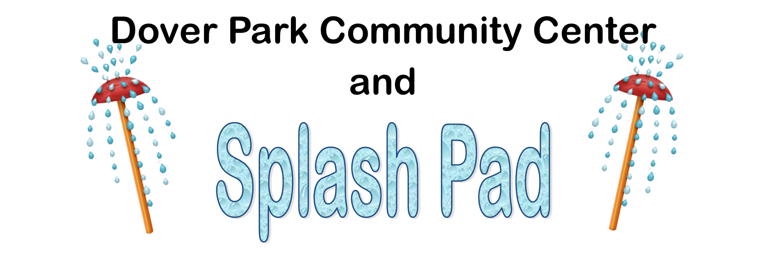 Rendering-style header image for the Dover Park splash pad, community center, and accessible playground project.
