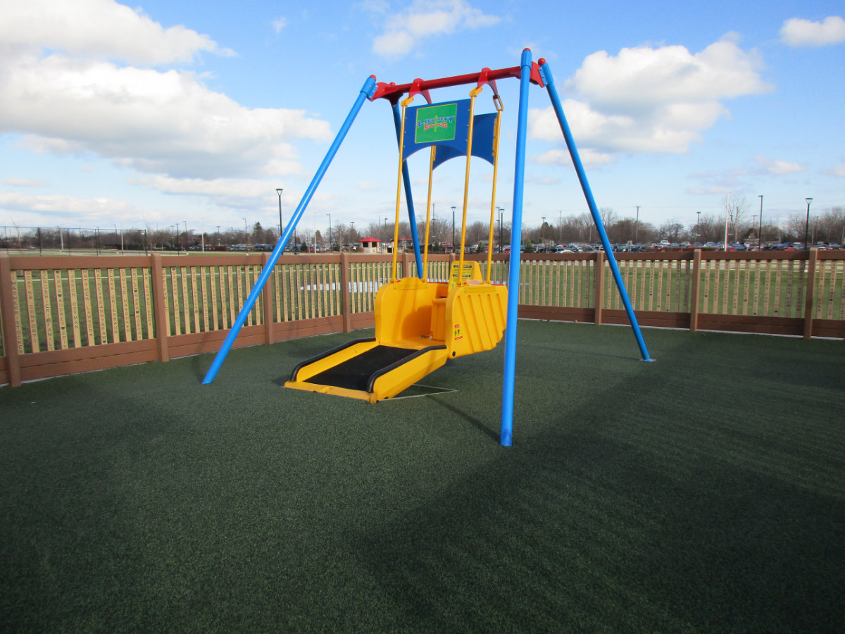 Wheelchair swing area at Dream Playground
