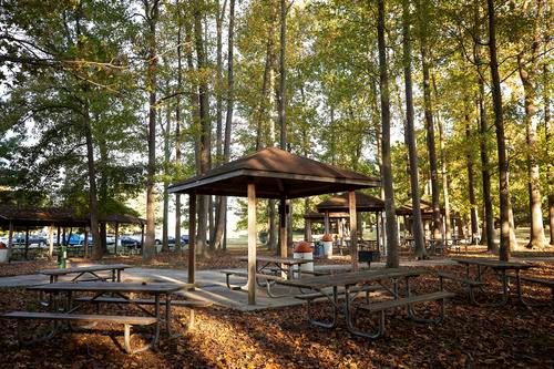 Picnic pavilion at Dunkirk District Park.