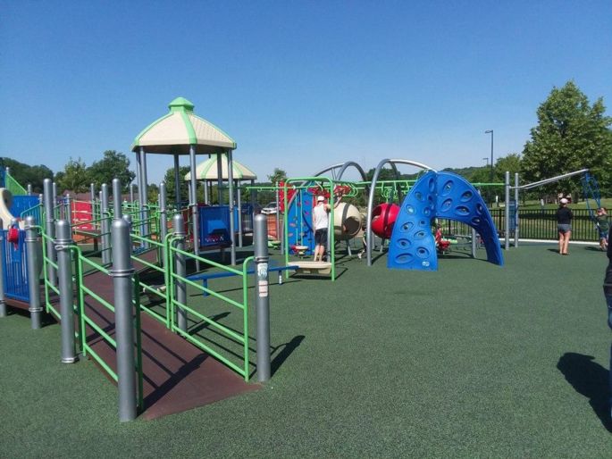Inclusive playground area at Elver Park