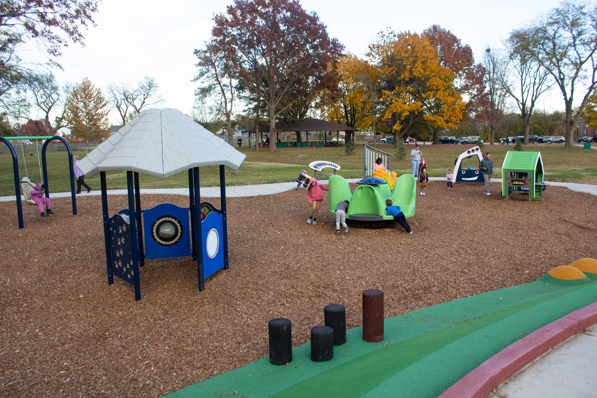 Ribbon cutting view at Emeis Park Playground
