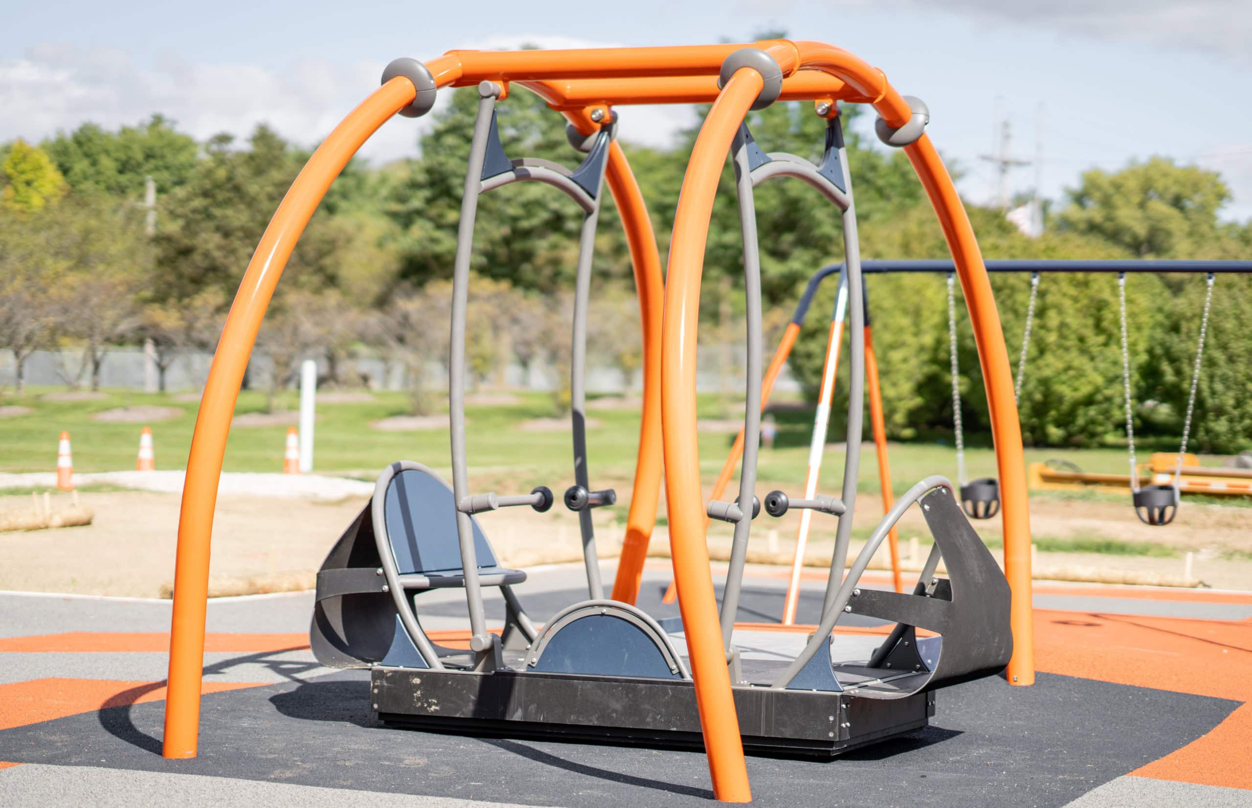 Adaptive platform swing at River Heritage Park