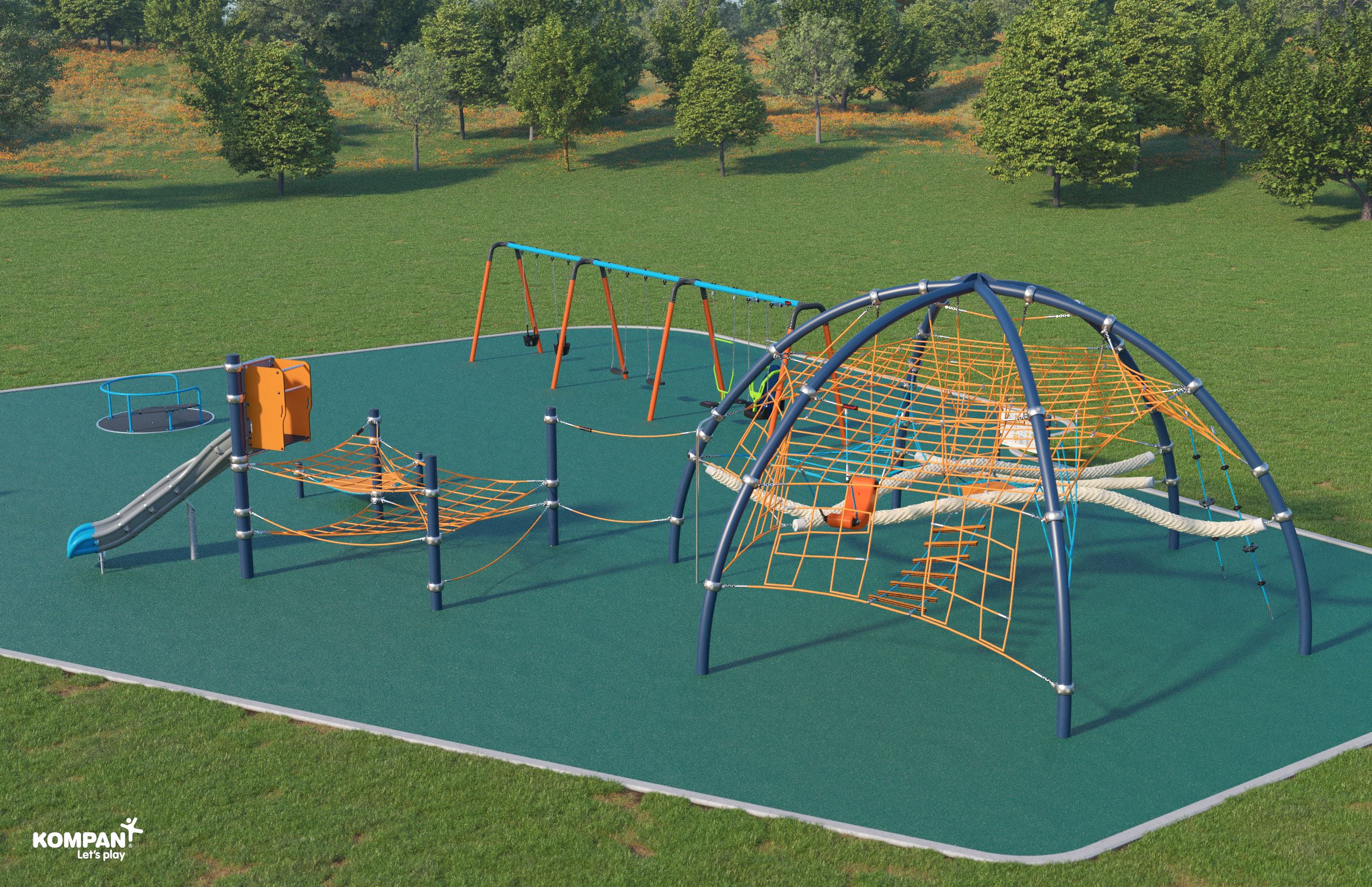 Official announcement image for the new Ewing Burchett Park playground
