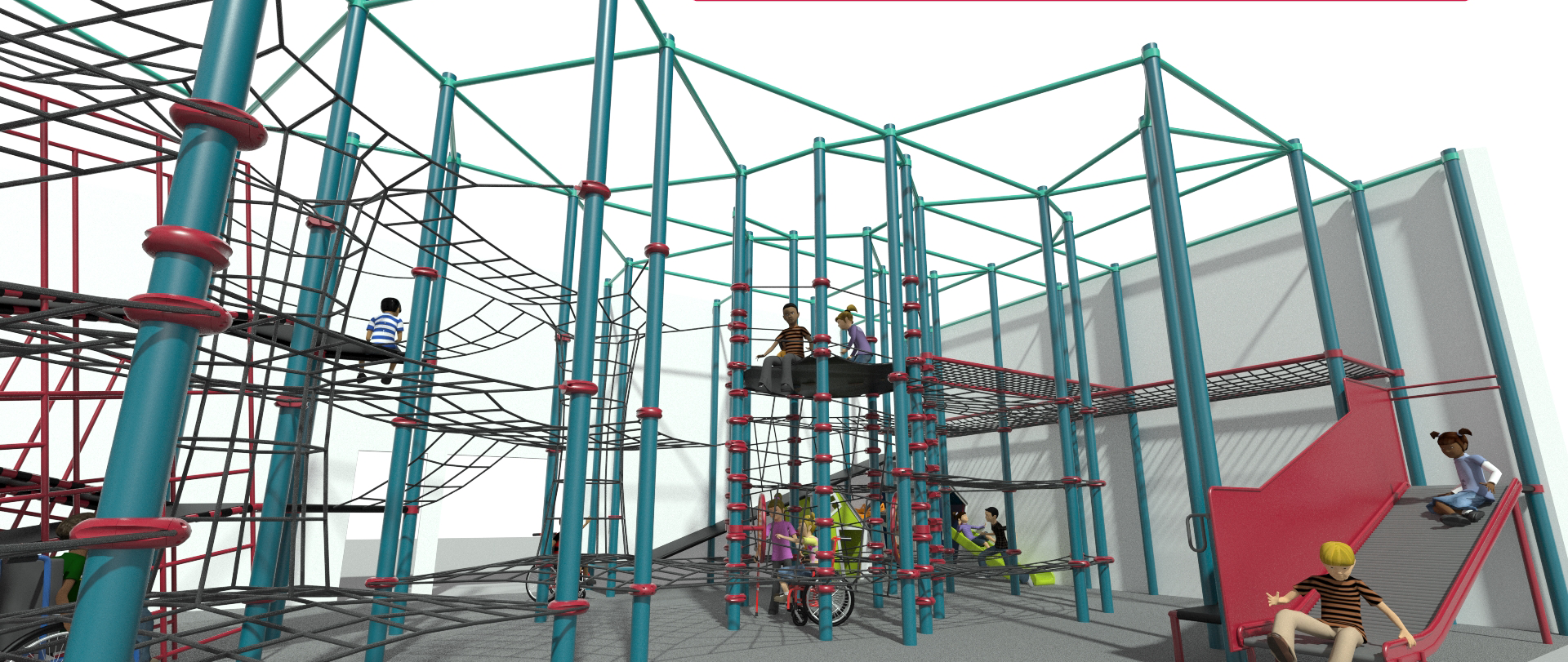 Rendering of the Fairview Recreation Center indoor inclusive playground