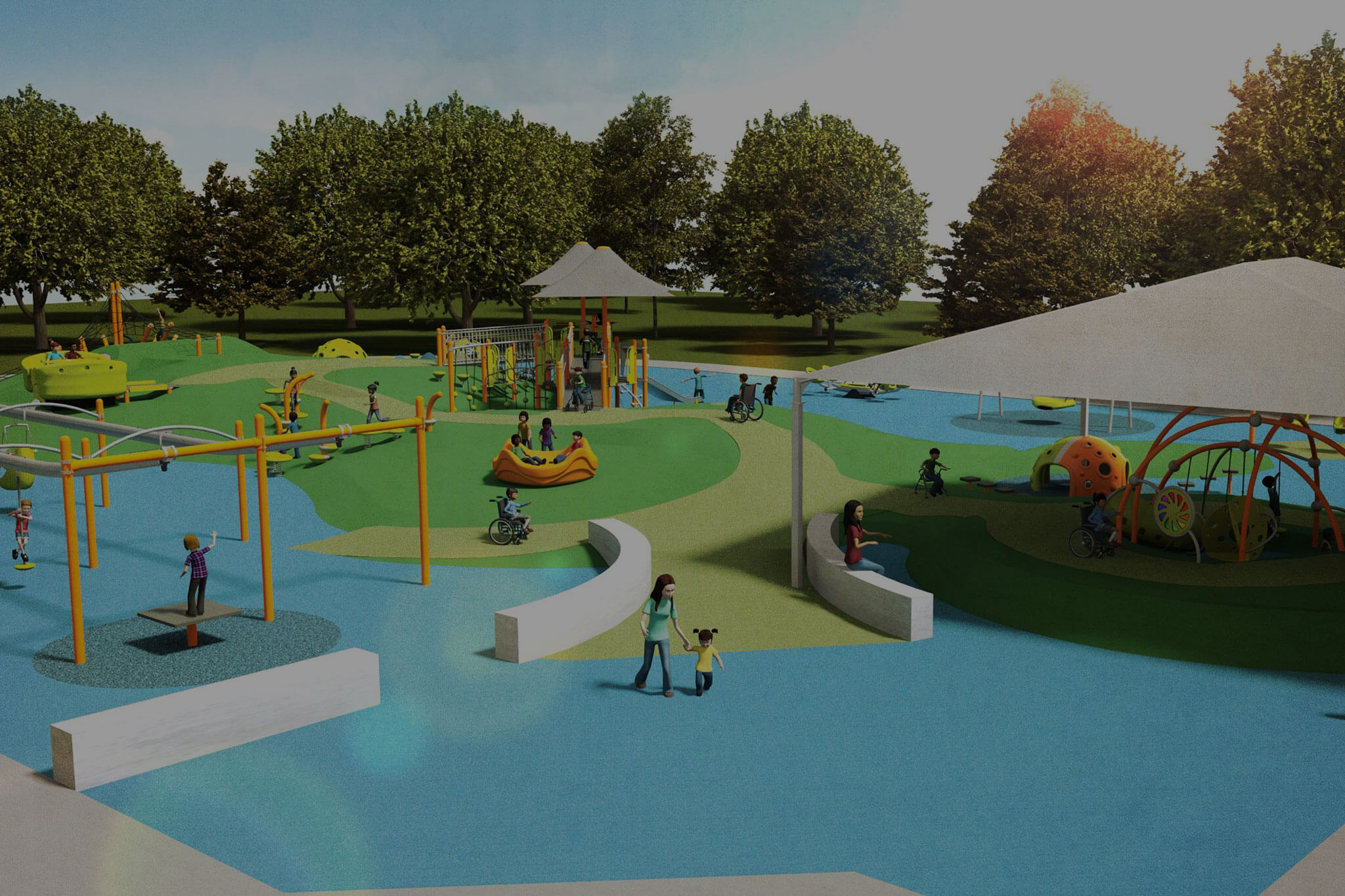 Fallenstein Playground concept image from the Miracle League of North Mankato