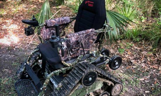 All-terrain track wheelchair available at Fontainebleau State Park