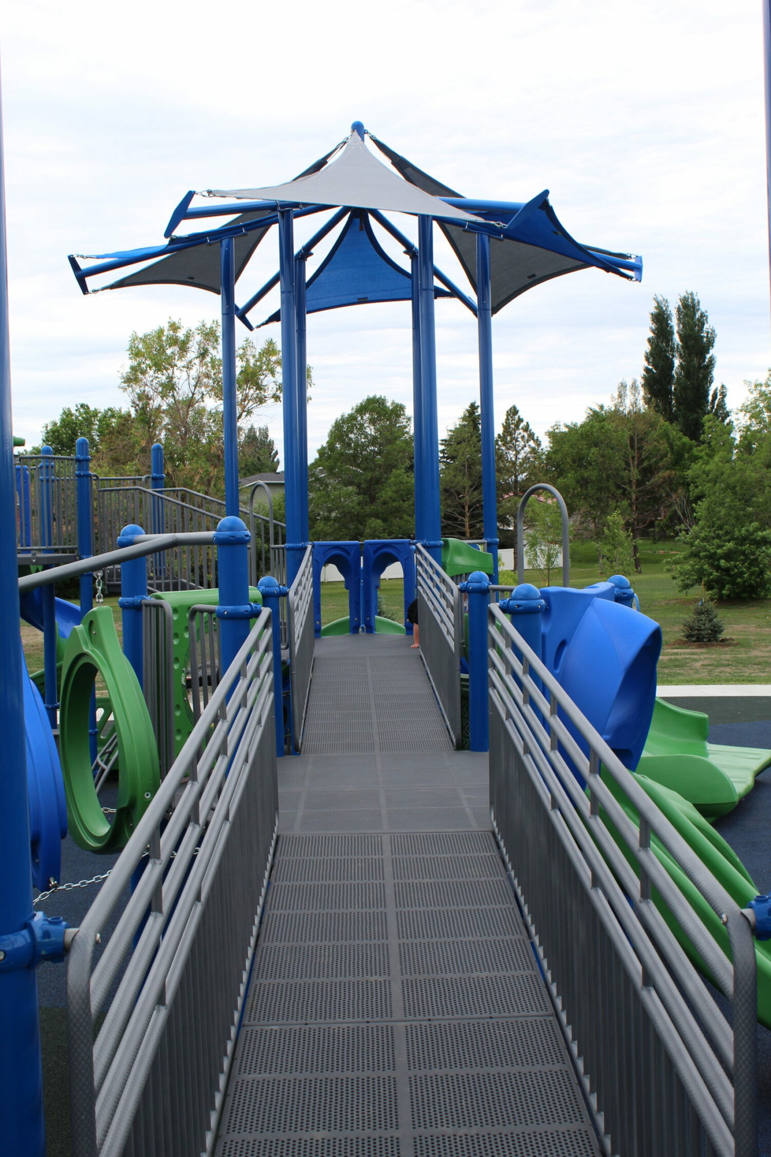 Ramp-accessible play structure at Friendship Park