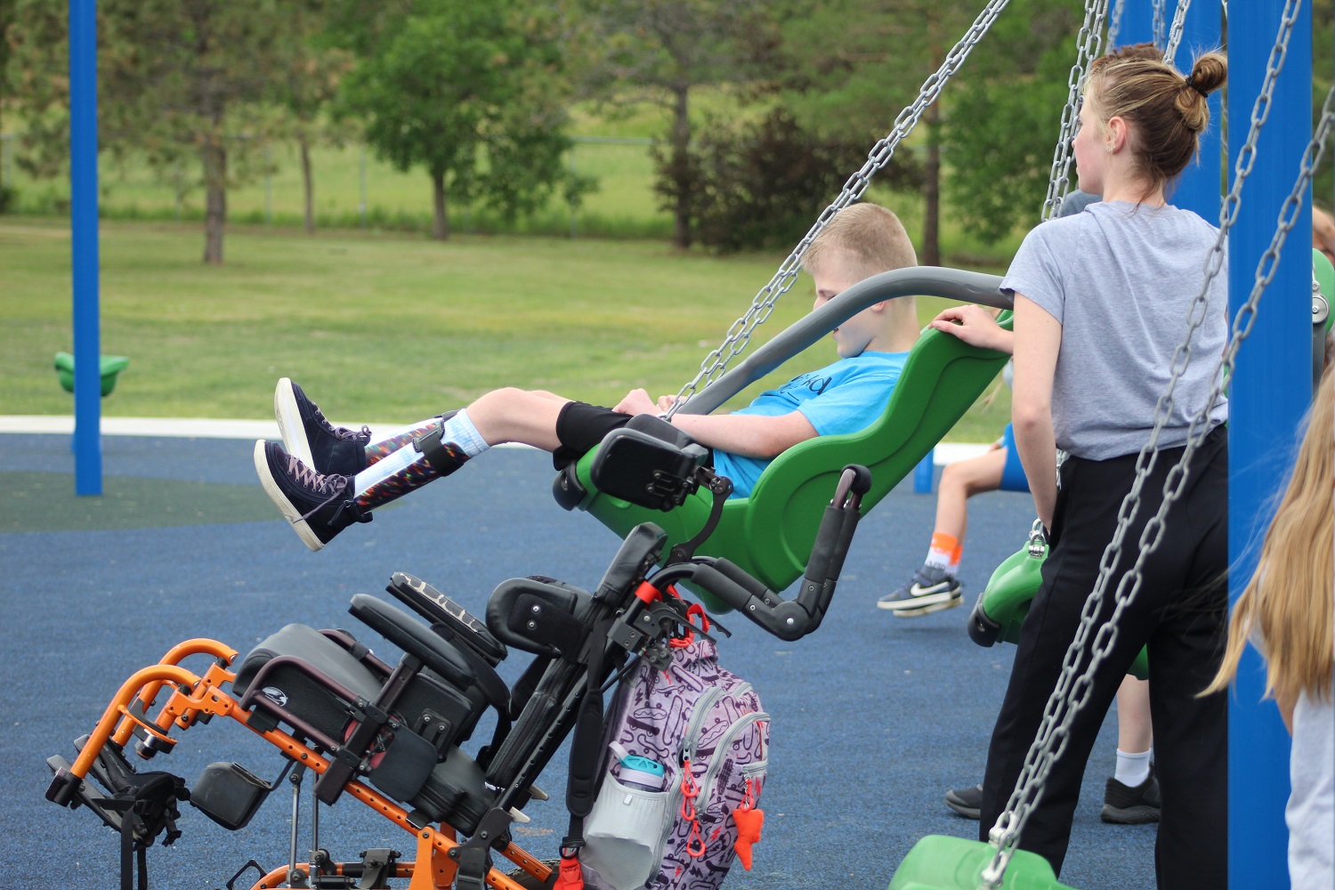 Accessible swing area at Friendship Park