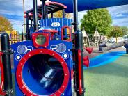 Train feature for younger children at Funland Playground