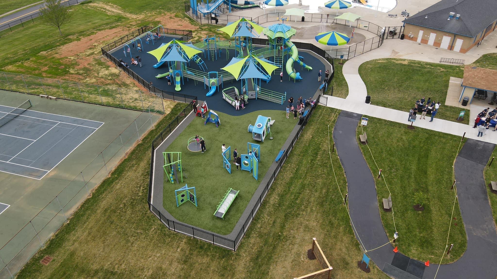Another view of Funtopia playground equipment in Elizabethtown