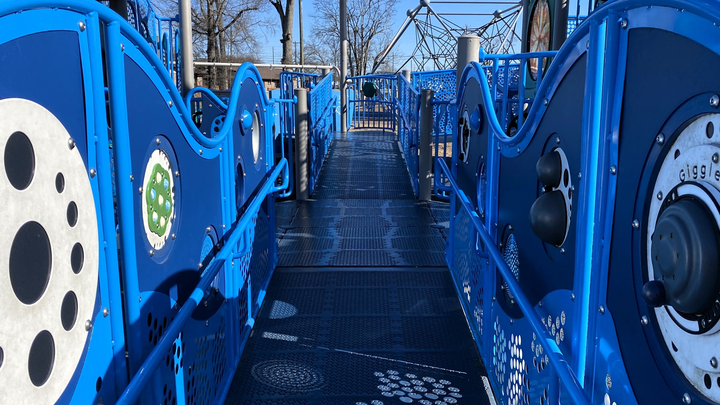 Another view of the inclusive playground at Gilbert-Stephenson Park