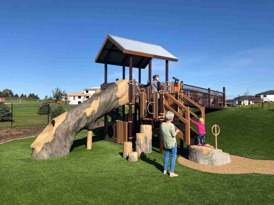 Playground view at Greenhill Park in Cedar Falls