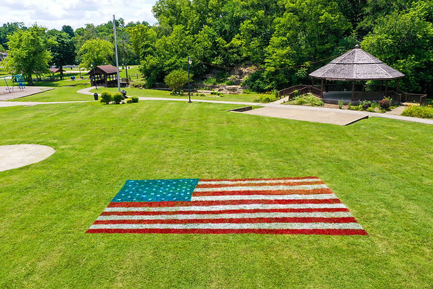 Aerial view of Greenway Park in Charlestown