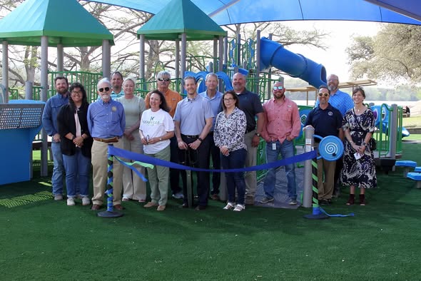 Official opening photo of the inclusive playground at Guadalupe Park