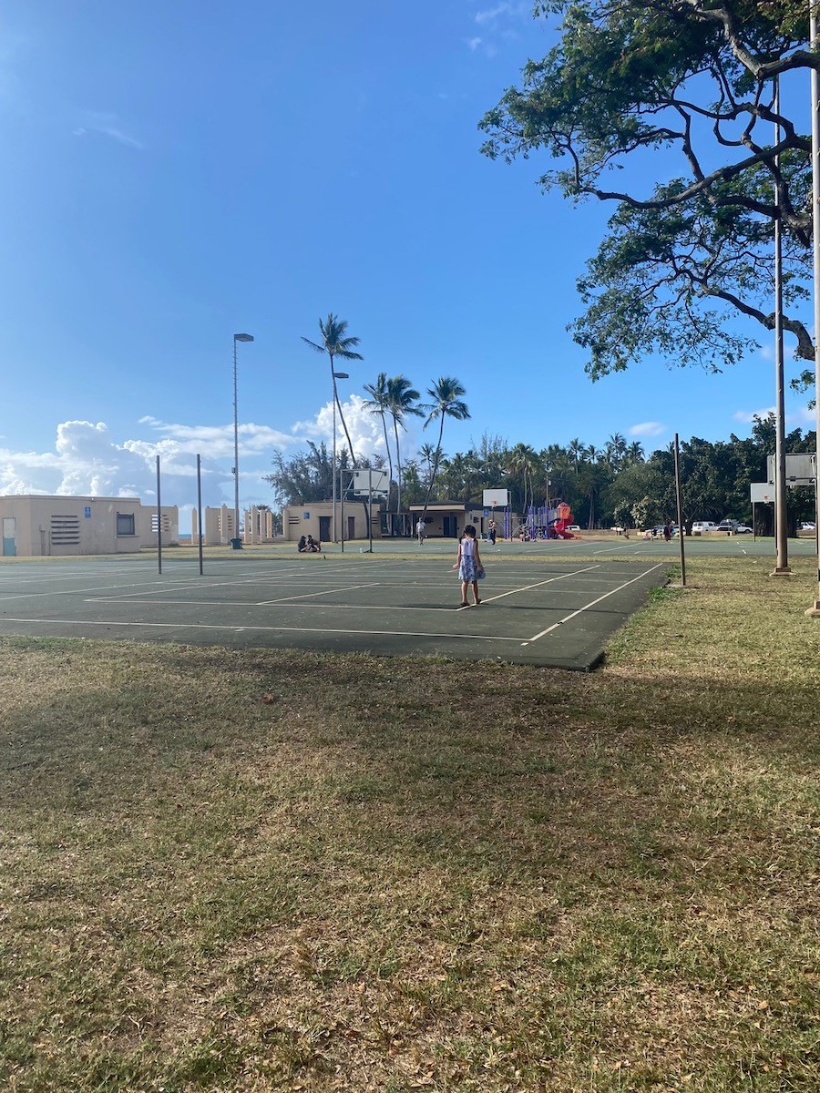 Basketball court near the Haleʻiwa Beach Park Playground