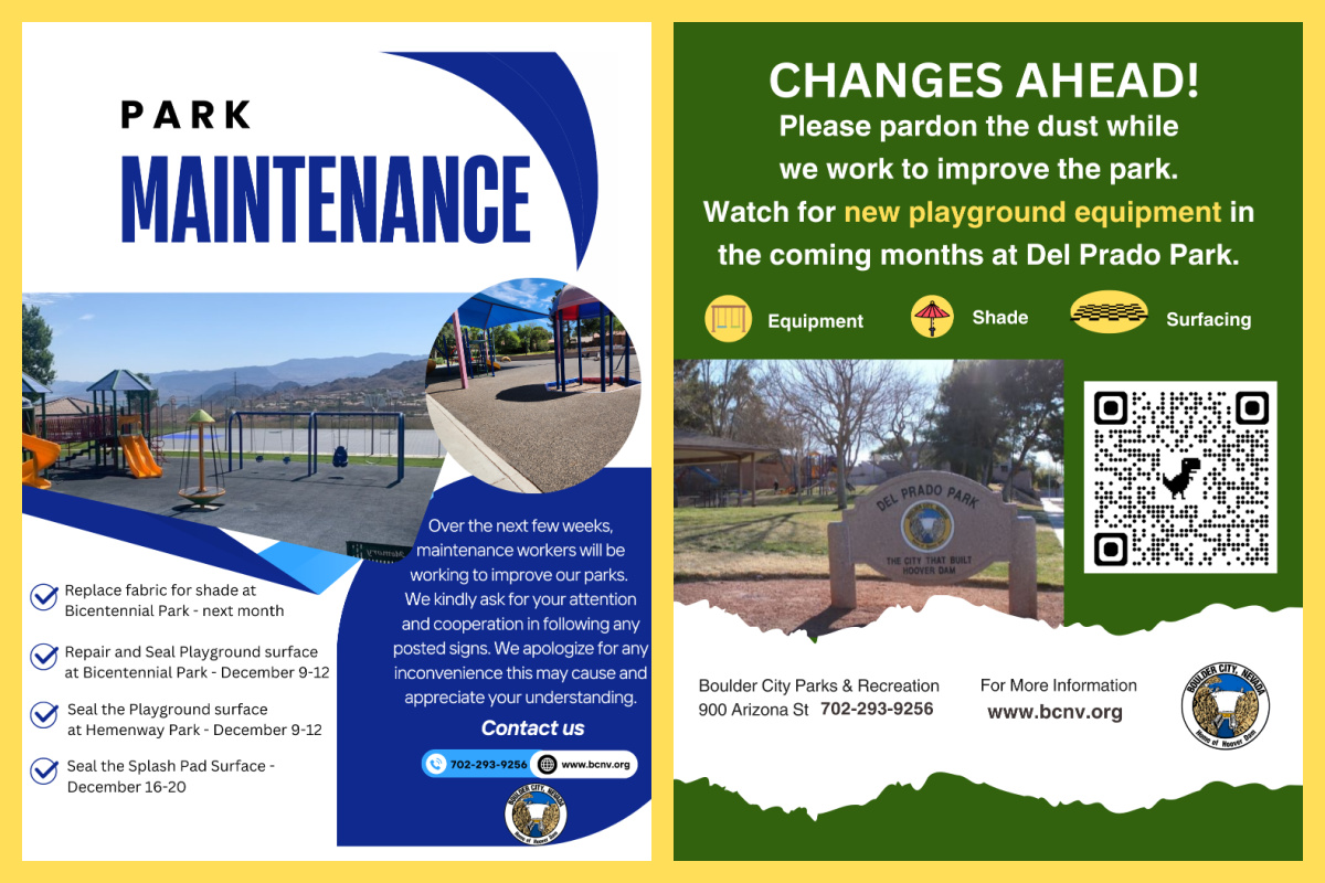 Boulder City parks information flyer