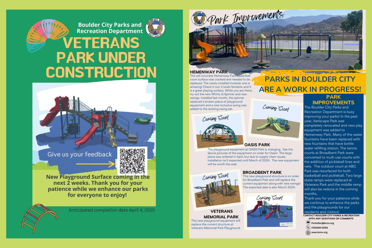 Boulder City parks information flyer detail