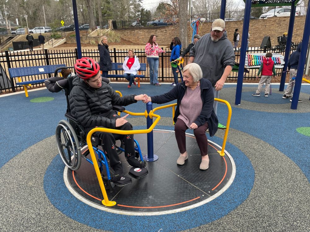 Wide view of Holding Park Inclusive Playground