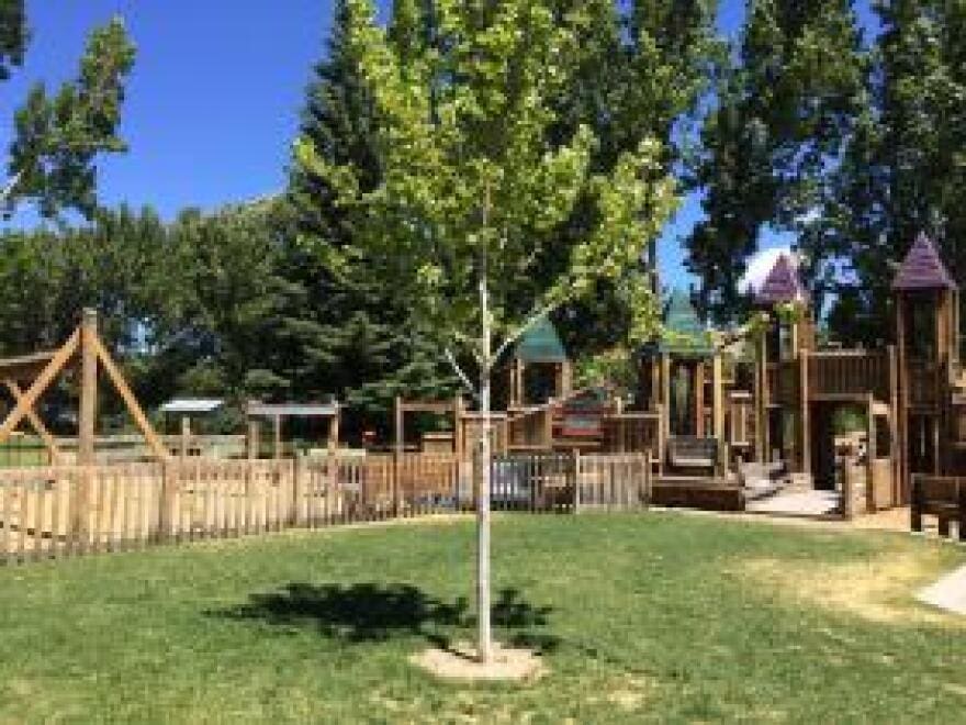 Play area at Hop Porter Park in Hailey