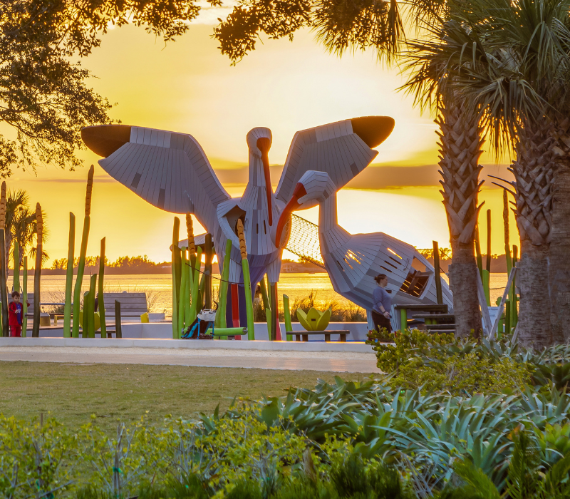 Ibis Playground themed play structure at The Bay