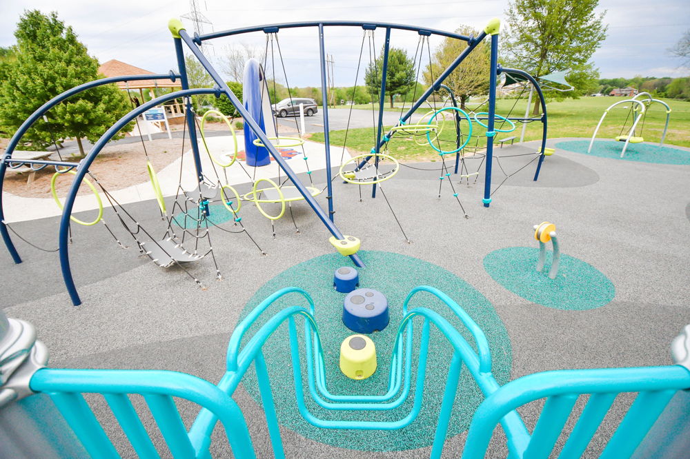 Accessible swing area at Independence Park