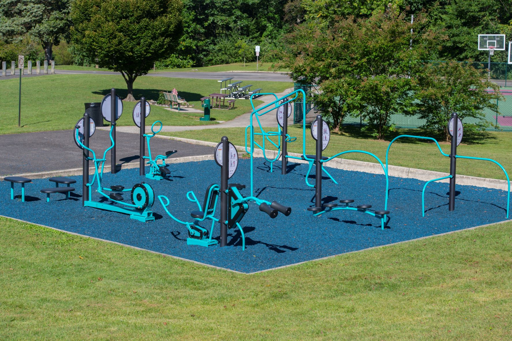Inclusive playground area at Challenge Grove in Cherry Hill