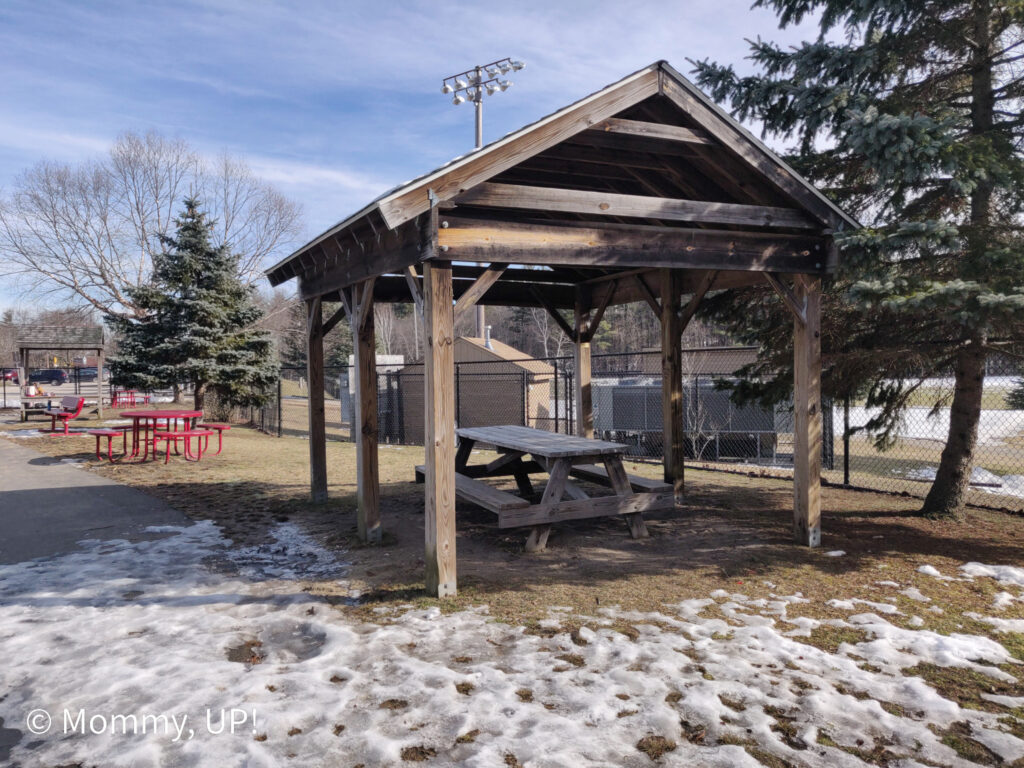 Picnic tables at Roby Park