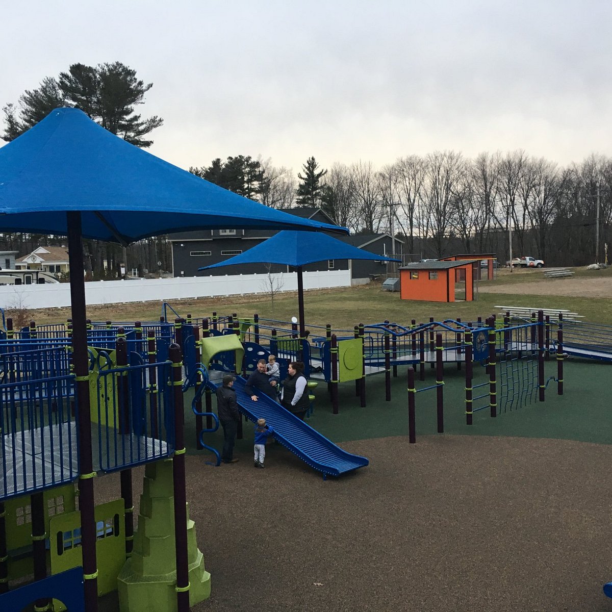 Climbing feature near the main playground