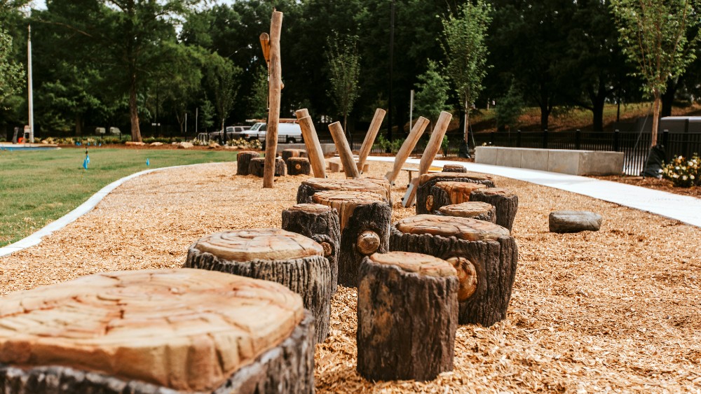 Nature play area at John Chavis Memorial Park
